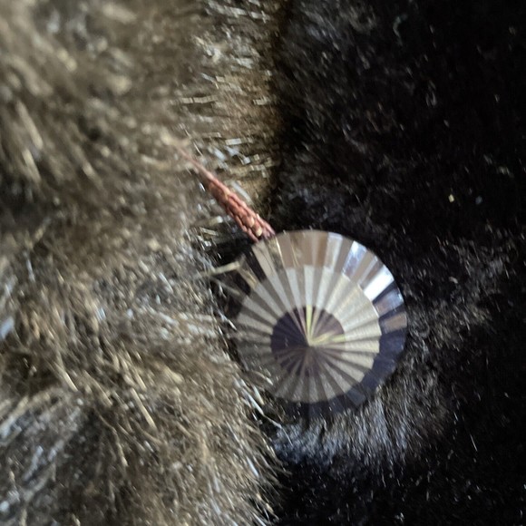 Vintage 60s Coat Womens Large Fur Collar Wool Accent‎ Buttons USA Union Made - Picture 3 of 12